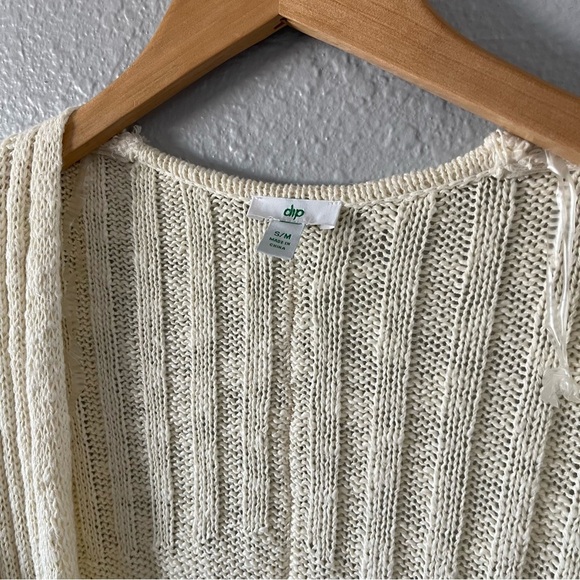 NWT Dip Cream Oversized Cotton Open Front Cozy Knit Cardigan Women's Size S/M - Picture 2 of 6